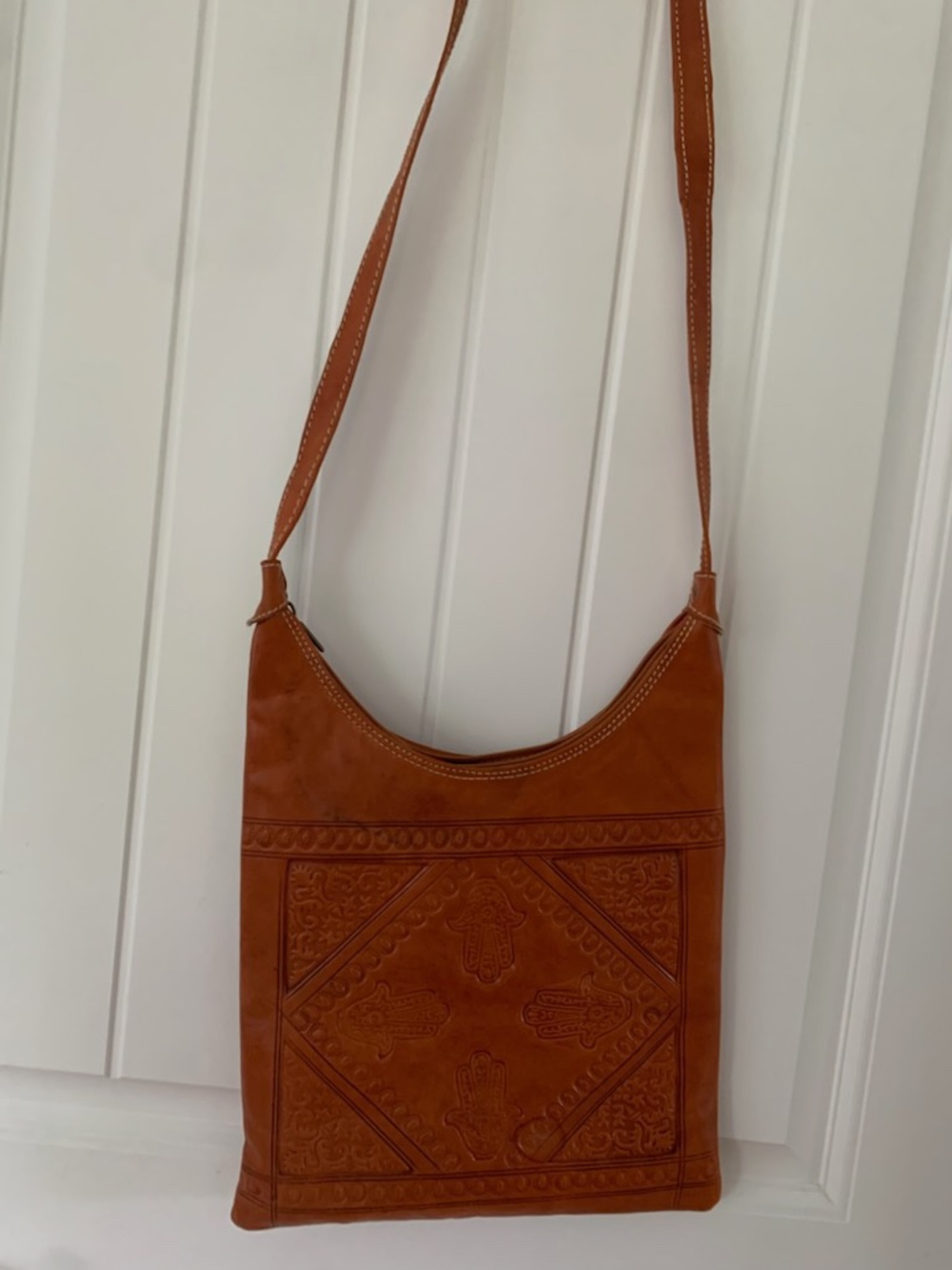 Boho faux leather bag